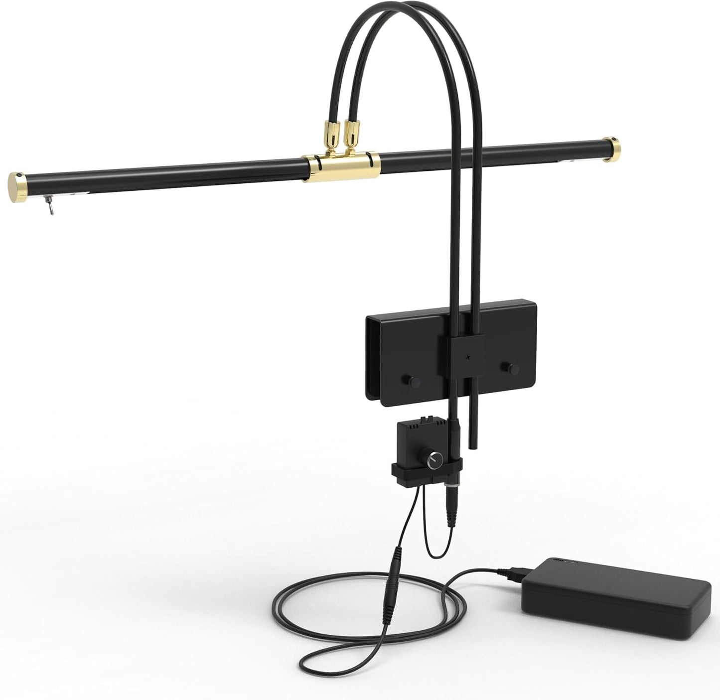 Cocoweb 22" LED Grand Piano Light in Antique Brass with Dimmer Clip