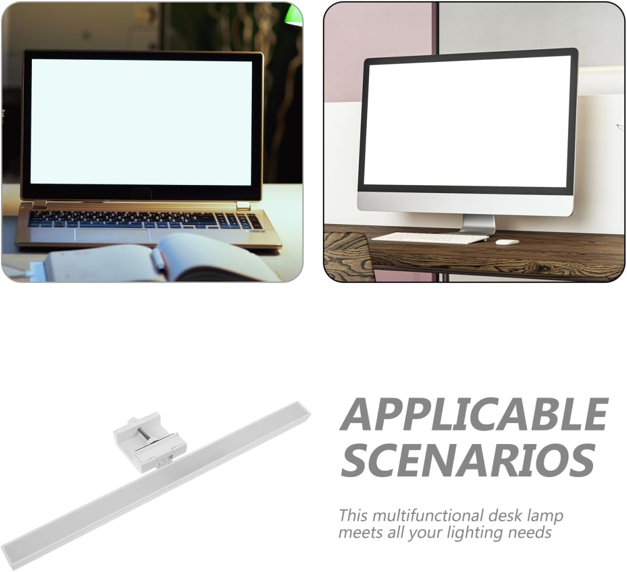 COHEALI Dimmable Eye Caring LED Monitor Light for Office and Home Use Adjustable Screen Hanging Light Bar for Reading and Gaming Modern Eye Protection Desk Lamp