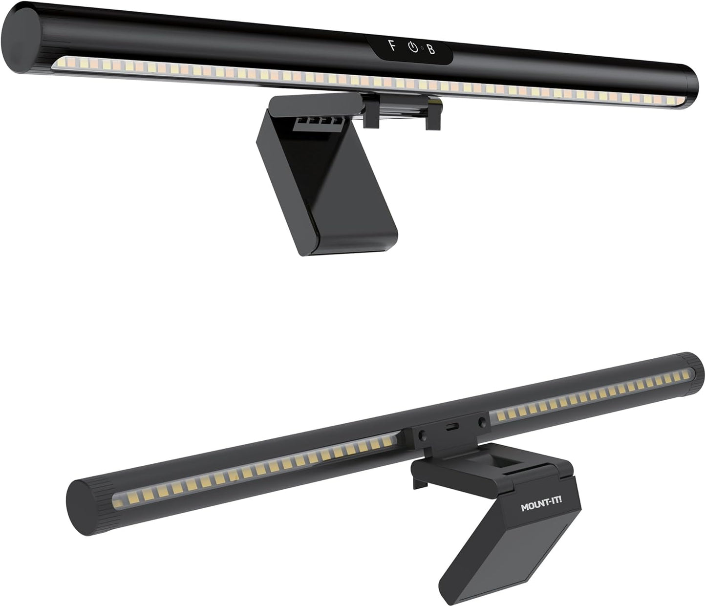 Mount-It! Monitor Light Bar, USB-Powered LED Lamp with Stepless Dimming and Adjustable Color Temperature, Eye-Caring Desk Light for Home, Office, and Gaming, Dual Light Modes, Space-Saving Design