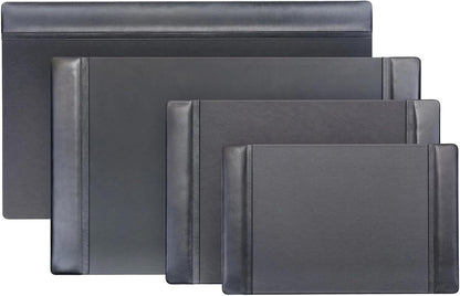 DACASSO Leather Desk Pad with Side Rails - Luxury Leather Desk Blotter for Writing - Executive Desk Surface Protector - (Chocolate Brown, 25.5 x 17.25”)