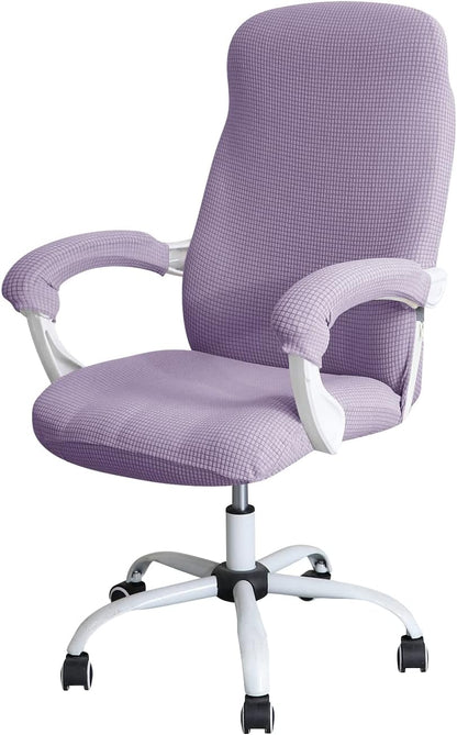 FORCHEER Office Chair Armrest Covers 12-15 Inch Velvet Elastic Black Arm Rest Covers for Desk Computer Chairs Washable