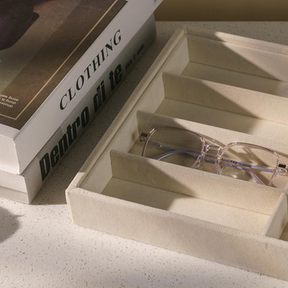Glasses Holder Box Drawer Sunglass Organizer for Men Clear Storage Case 8 Slot Multiple Reading Glasses Display
