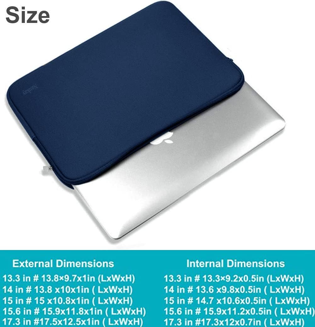 Naukay Laptop Sleeve Case, 15.6 Inch,Resistant Neoprene Notebook Computer Pocket Case/Tablet Briefcase Carrying Bag Compatible Asus/Dell/Fujitsu/HP/Sony/Toshiba/Acer- (Black)