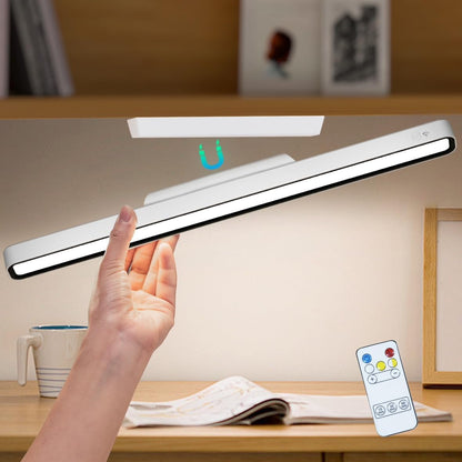 Desk Light Bar 16.5in Magnetic Rechargeable LED Light Bar, 3000K, 4500K, 6000K Color Temperature Battery Powered Under Cabinet Lighting for Desk, Home Office, Shelf, Reading