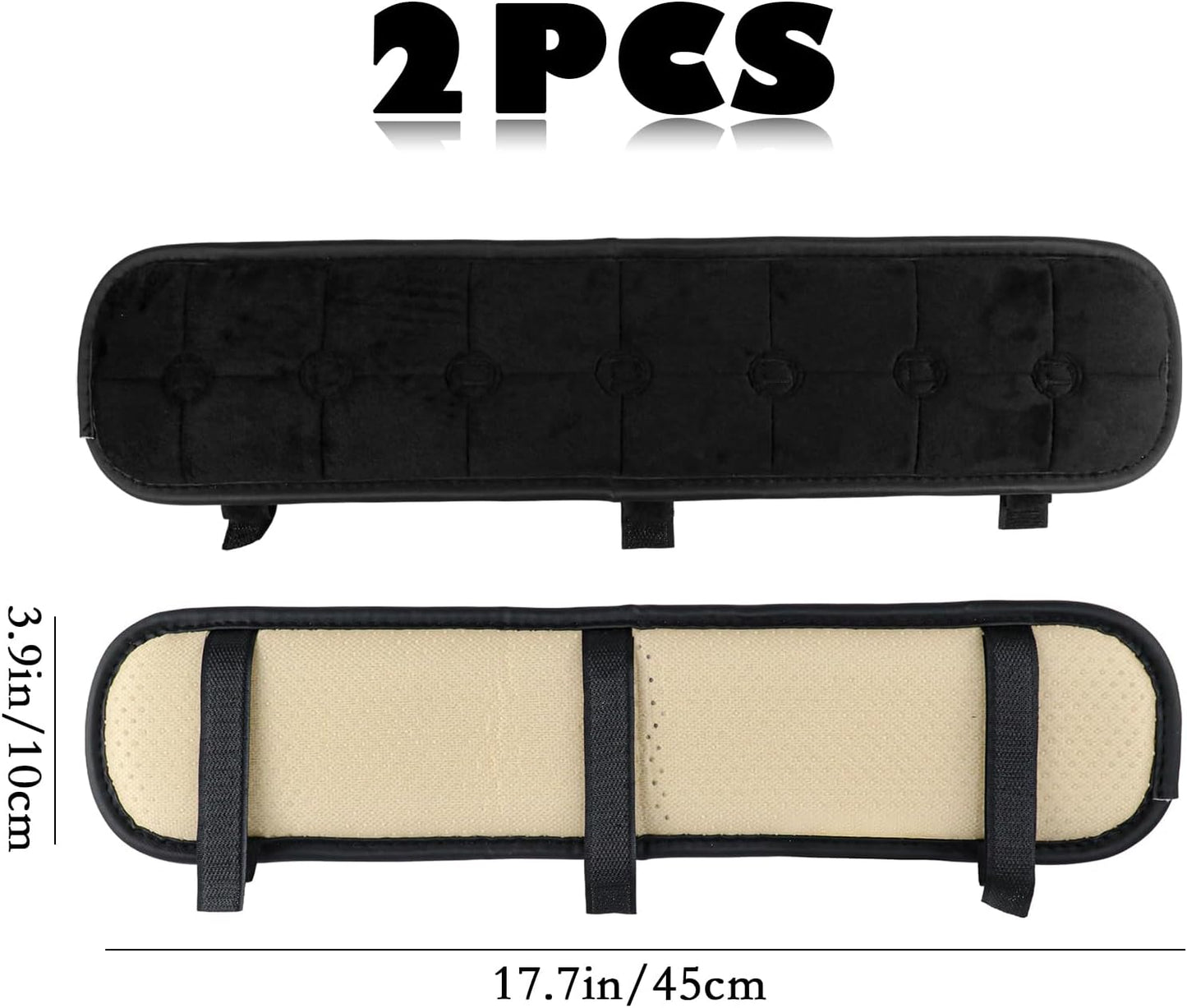 2 PCS Chair Armrest Pads, Soft Velvet Cushion Covers for Office Gaming Chairs, Breathable Elbow Support Universal Fit, Slip-On Armrest Covers for Desk Chair