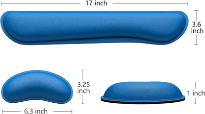 Dapesuom Enlarge Keyboard Wrist Rest, Memory Foam Keyboard Wrist Cushion for Computer Desk Mats Support, Pain Relief Ergonomic Mouse Pad Rests with Non-Slip Base for Gaming, Laptop, Radiant Orchid