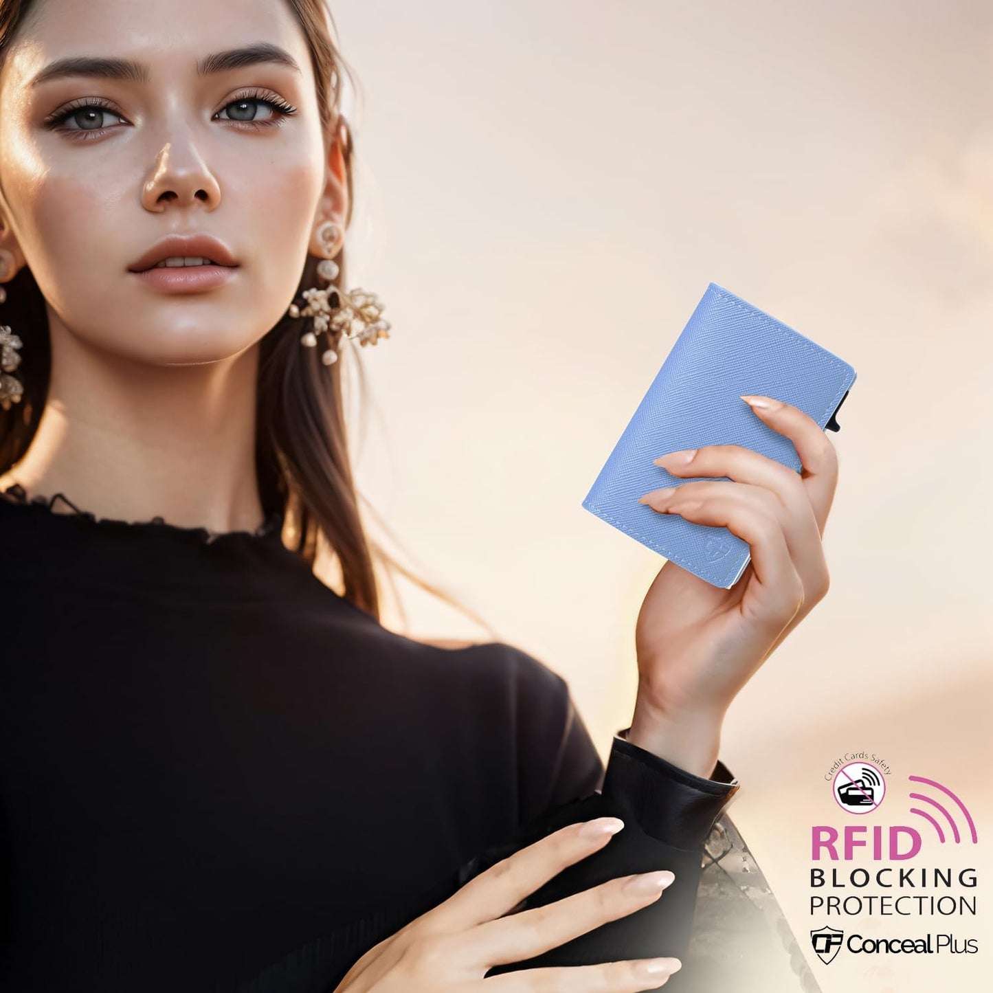 Conceal Plus Wallet Finder Slim Tracker, 5-Year Battery Life - Never Needs Charging, Track Wallet, Backpack, Luggage and More, Works with Apple Find My iOS Only (Android Not Supported)