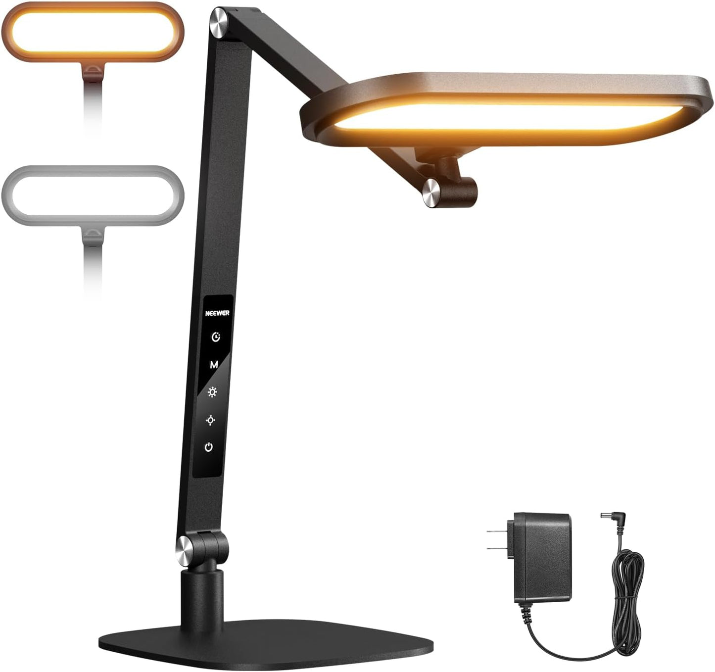 NEEWER Entry Level Version 32" LED Light with Clamp for Desk Home Office Dorm Designer Drafting, 20W Dual Computer Monitor Architect Lamp Bar, Flexible Overhead 2200lux/Remote/5 Modes CRI80+, N21