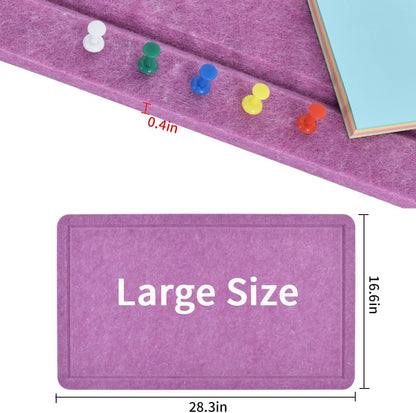 Vuzvuv Black 28"x16" Large Cork Board with 50 Push Pins & Sticky Notes, Self-Adhesive Bulletin Board for Wall, Felt Pin Vision Board for Paste Notes,Schedules Offices Home