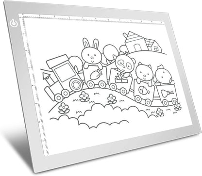 Black A4 Dimmable LED Artcraft Light Box Tracer Slim Light Pad Portable Tablet, USB Power Cable Copy Drawing Board Tracing Table for Artists Designing, Animation, Sketching, Stenciling X-ray Viewing