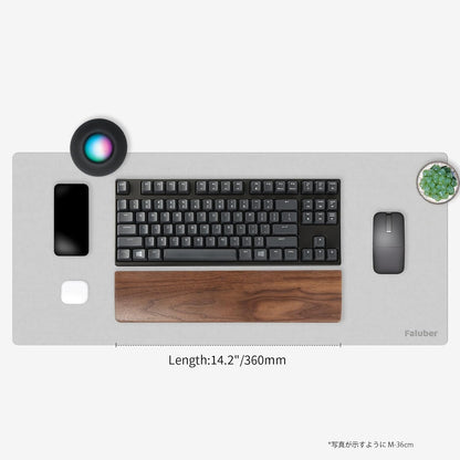Faluber Wooden Wrist Rest, 17.3-inch Length and 20mm Thickness for Full-Sized Keyboard, Palm Rest, Ergonomic Design for Mechanical Gaming Keyboard, Wipe Clean (Fullsize-440mm, Walnut Wood)