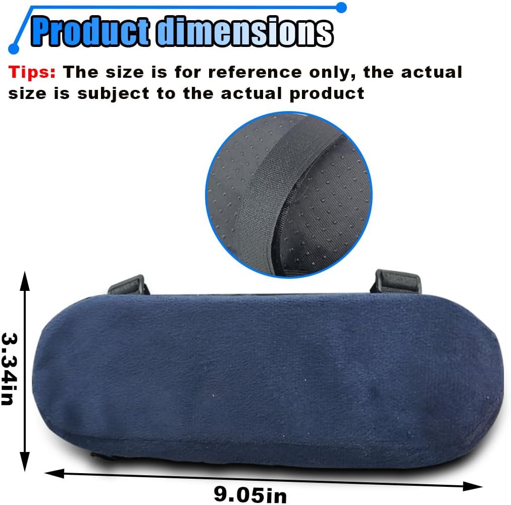 BDZMC 2PCS Car Seat Armrest Covers, Soft & Comfortable Office Chair Arm Pad, Anti-Scratch Car Armrest Cushion, Universal Car Armrest Pillow Protector Cover for Most Cars (Grey)