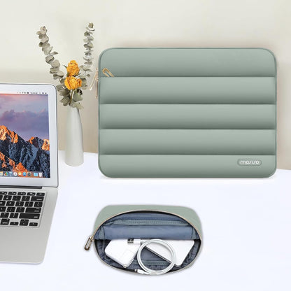 MOSISO Laptop Case 13.3 inch,13-13.3 inch Puffy Laptop Sleeve Compatible with MacBook Neo/Air 13.6 M5 M4 M3 M2 M1/Pro 13/14,HP Dell ASUS Lenovo,Polyester Horizontal Bag with Small Case, Sand
