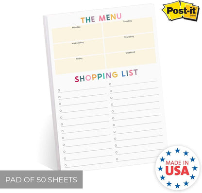 Modern Habit Tracker Sticky Note Pad / 50 Sheets / 8" x 11.5" Positive Habit List Sticky Notes/Weekly Accountability Checklist/Made in The USA