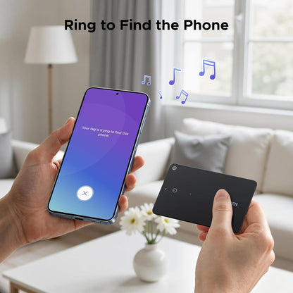 UGREEN FineTrack Slim S (Samsung Only) Wallet Tracker Card, 1-Year Rechargeable Bluetooth Tracker Card Finder Work with Samsung SmartThings APP for Galaxy S25/S24/S23 Ultra -1.7mm & IP68 Waterproof