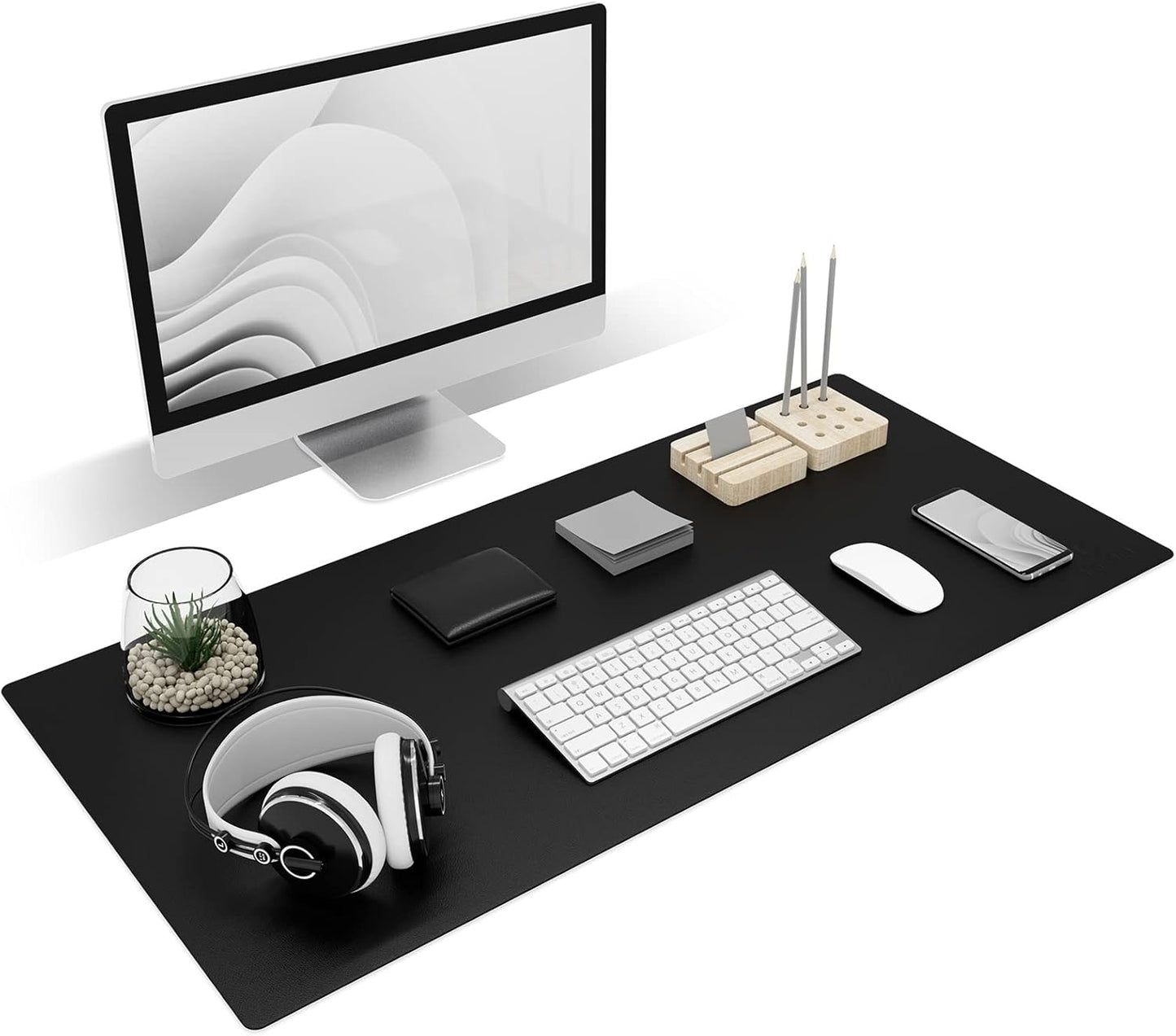 K KNODEL Non-Slip Desk Mat, Desk Pad, Desk Blotter, Desktop Mat for Desk, Large Desk Protector, Office Computer and Laptop Mat for Desk (31.5"x15.7", Brown)