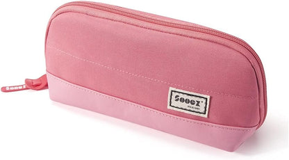 Sooez Wide-Opening Pencil Pen Case, Lightweight & Spacious Pencil Bag Pouch Box Organizer, Aesthetic Supply with Triangular Design for Adults, Grey