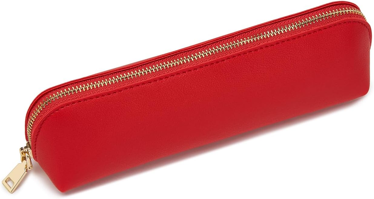 Canvas Pencil Case Cotton Canvas and Simple Multifunctional Pencil Bag Zipper Portable Storage (Black)
