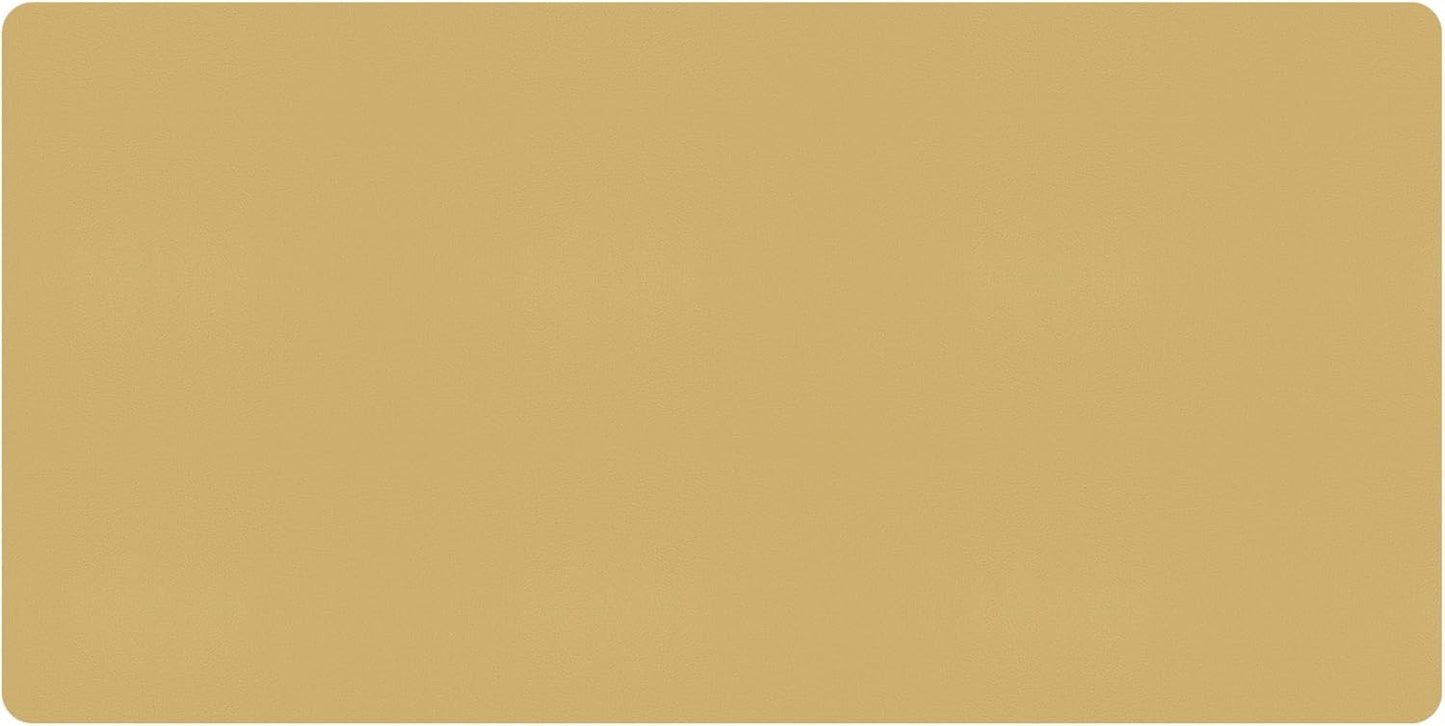 Bloss Leather Desk Pad and Keyboard Wrist Rest, Large Mouse Pad + Keyboard Pad+Mouse Wrist Support, Non-Slip Desk Mat Protector for Office, Home(31.5×15.7 Inches,Beige) - Colors A
