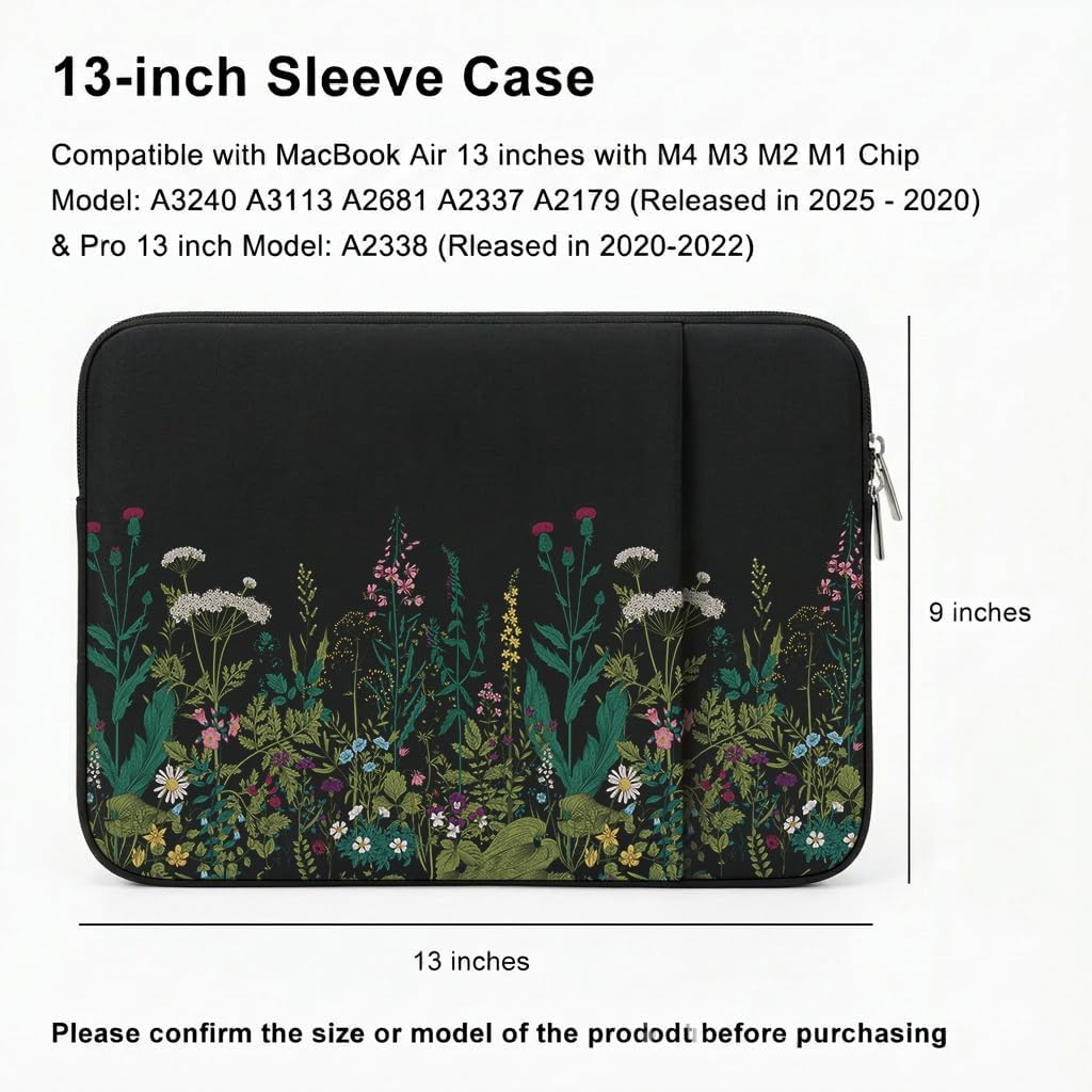 Laptop Sleeve for MacBook Neo/Air/Pro 13 inches A18/M5/M4/M3/M2/M1 Chip 2026-2020 A3404 A3449 A3240 A3113 with 2 Pockets Tablet Bag Case Accessories (Bright Pink)
