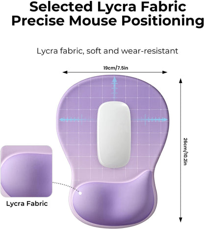 EooCoo Ergonomic Mouse Pad with Gel Wrist Rest Support, Middle Concave Design for Natural Wrist Alignment, Non-Slip Base Mousepad for Laptop, Computer, Office Desk Accessories, Carpal Tunnel Syndrome