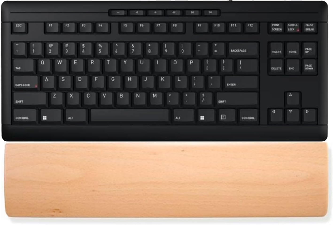 HomeDo Wooden Wrist Rest for Mechanical Keyboards, Support pad for Palm, Ergonomic Rest for Typing and Gaming,Palm Rest,Hand Rest (Beech,17.32”x3.15”(104 Key 100%))