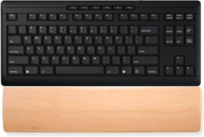HomeDo Wooden Wrist Rest for Mechanical Keyboards, Support pad for Palm, Ergonomic Rest for Typing and Gaming,Palm Rest,Hand Rest (Beech,17.32”x3.15”(104 Key 100%))