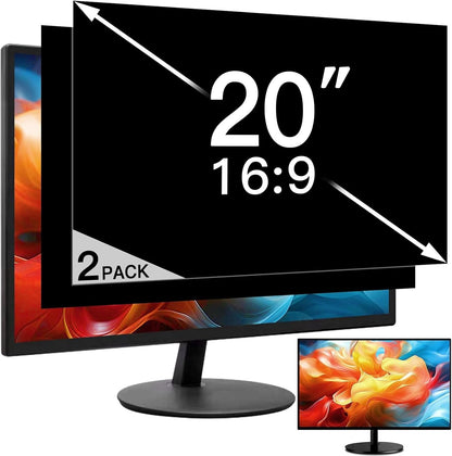 2 Pack Laptop Privacy Screen 15.6 Inch (1920x1080) Display, Anti Blue Light Glare Anti Scratch Computer Privacy Shield for 15.6" 16:9 Hp Lenovo Dell Acer Asus Samsung Portable Monitor