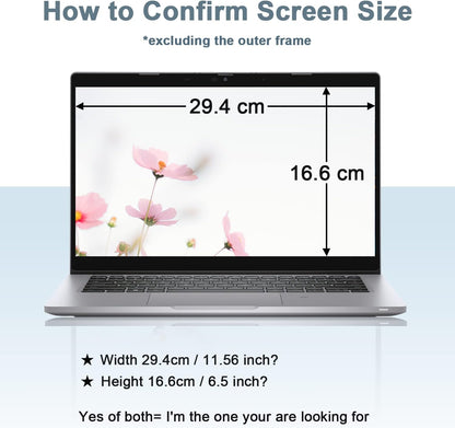 IPROKKO Laptop Privacy Screen 14 Inch 16:9 Aspect, Compatible with HP, Dell, Acer, Asus, Samsung, Lenovo Yoga & More, Removable Anti Blue Light Glare Spy Computer Monitor Filter Security Shield