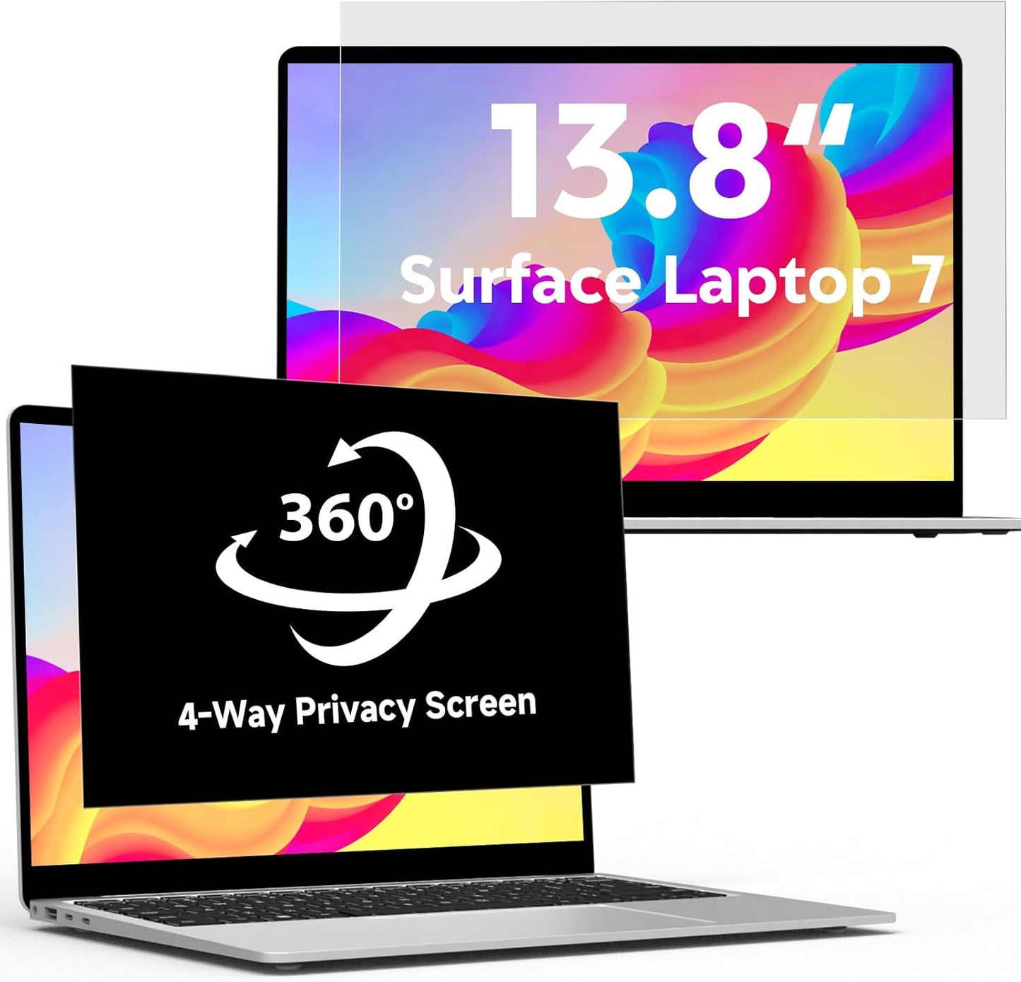 Laptop Privacy Screen 14 Inch 16:9 Aspect Ratio, Laptop Screen Privacy Shield Compatible With Lenovo Hp Dell Acer Asus Thinkpad Envy Xps, Removable Anti Glare Blue Light Computer Filter Protector