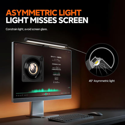 LYMAX Computer Monitor Light Bar, USB Computer Lamp Dimmable Screen Light Bar, Adjustable Brightness/Color Temperature with Touch Contror, No Screen Glare, Space Saving for Home Office Desk Light