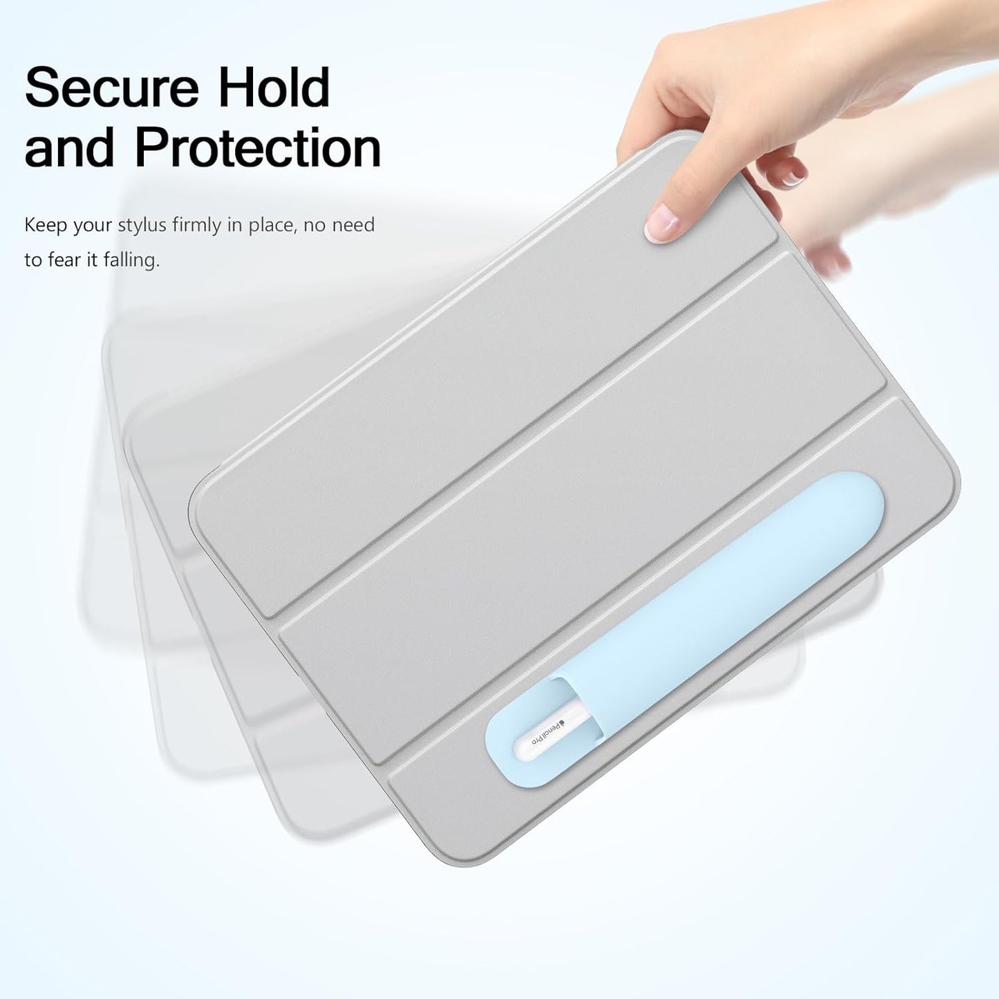 MoKo Pencil Case Holder, Adhesive Silicone Pencil Protected Sleeve Compatible with Apple Pencil Pro/ (USB-C)/ 1st/ 2nd Generation, Similarly Sized Styluses Accessories, Black