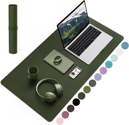 YSAGi Non-Slip Leather Desk Pad, Waterproof Laptop Computer Desk Keyboard Mat, Table Protector Blotter Mat, Large Mouse Pad for Office/Work/Home/Decor(Black, 31.5" x 15.7")