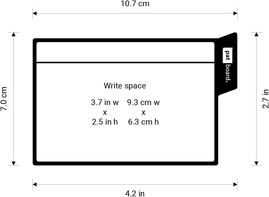 PATboard Scrum Board and Kanban Board - 16 Task Cards Medium - with nanocups® for Glass - Blue