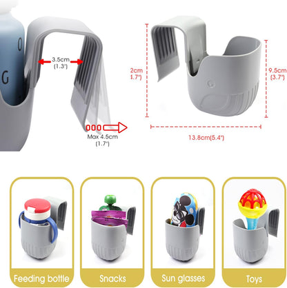 Child Cup Holder for Convertible Car Seats, Car Seat Cup Holder, Baby Stroller Cup Holer Wheelchair Cup Holder, Child Cup Holders Compatible with The Majority of Car Seat Models – Grey