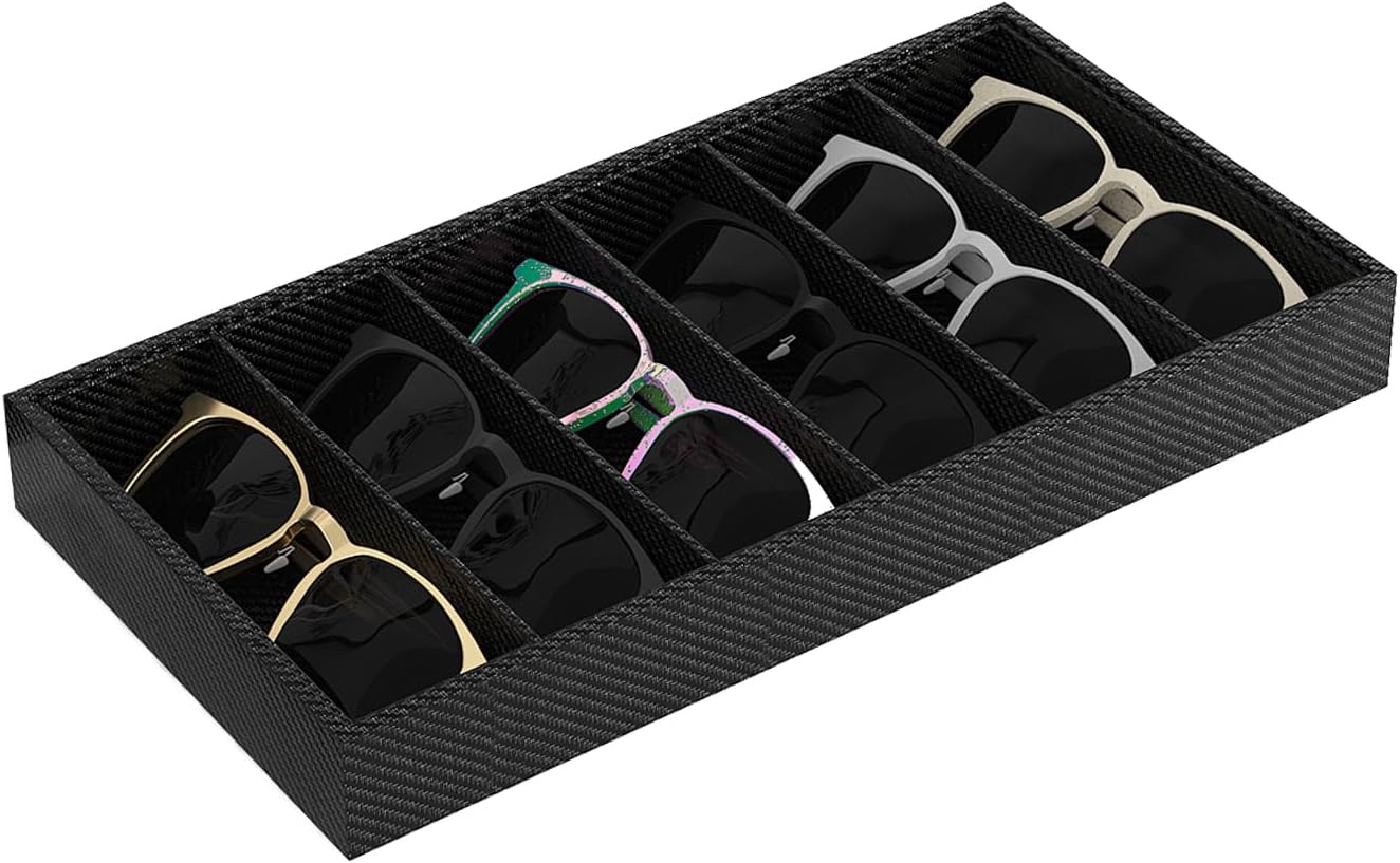 Sunglass Organizer Tray,Eyeglass Storage for Multiple Glasses,Jewelry and Sunglasses Drawer Organizer (Beige 2)