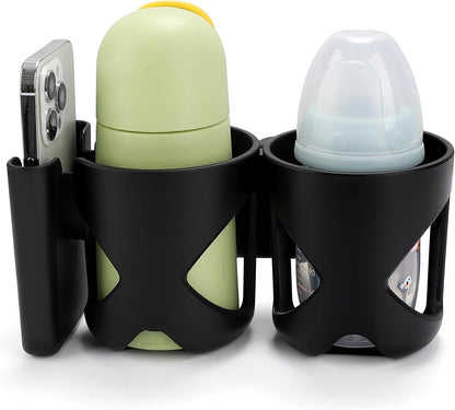Accmor Stroller Cup Holder, Universal Cup Holder for Stroller Walker Bike, 360° Rotatable Large Caliber Designed Bottle Holder for Stroller, Bike, Wheelchair, Scooter