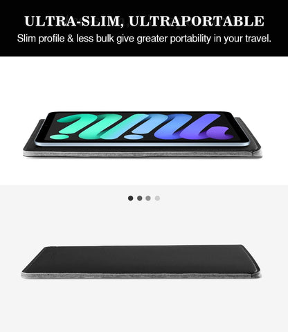 MoKo 9-11 Inch Tablet Sleeve, PU Leather Briefcase Slim Stylish Case Fits New 11-inch iPad Air M4 2026/iPad Pro M5, Air 5/4th 10.9, 10th Gen 10.9, 9/8. Gen 10.2, Tab S8/S9 11, Midnight Green