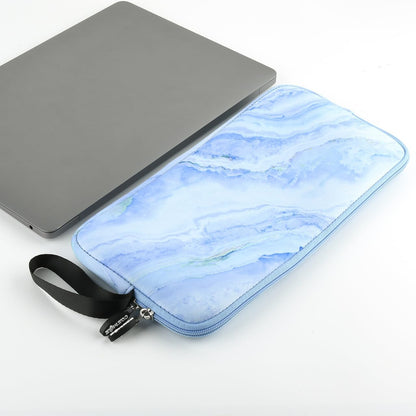 Neoprene Carrying Keyboard Sleeve Case Bag Protection Pouch Compatible with Magic Keyboard 1 & 2, Wireless Keyboard, Magic Mouse, Magic Trackpad and Wireless Trackpad (White Marble Pattern) …