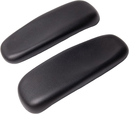 Office Chair Arm Replacement, PU Armrest Arm Pads Caps, Univeral 4" Mounting Hole, (Set of 2) Black with Screws Washer and Wrench