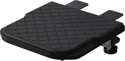 CABTE Ergonomics Desk Extender Tray, Table Mount Arm Wrist Rest Shelf, 180° Swivel Elbow Arm Support, Computer Desk Extender Tray for Home and Office (Black - Rotating)