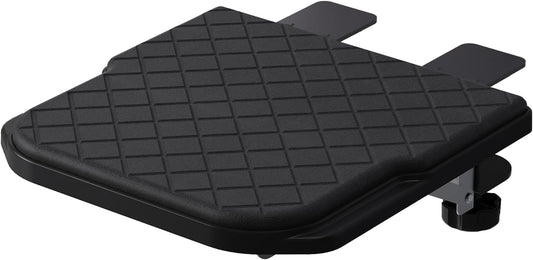 CABTE Ergonomics Desk Extender Tray, Table Mount Arm Wrist Rest Shelf, 180° Swivel Elbow Arm Support, Computer Desk Extender Tray for Home and Office (Black - Rotating)