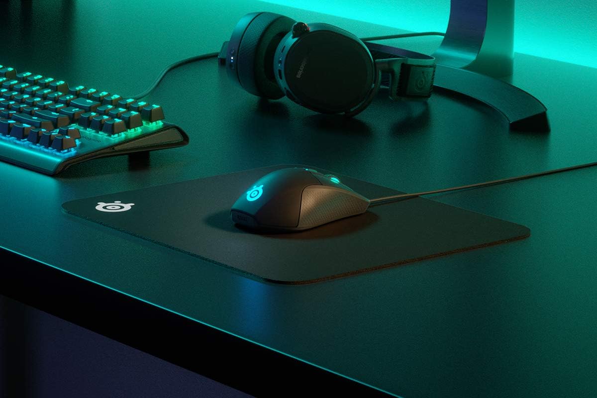 SteelSeries QcK Gaming Mouse Pad - XXL Cloth - Peak Tracking and Stability - Esports Mousepad - Never-Slip - Full Desk Coverage