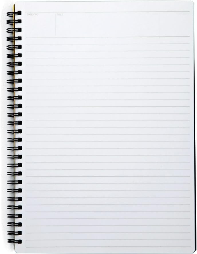Maruman Mnemosyne Dot Grid Notebook- A5, 8.27" x 6.34", 80 Sheets / 160 Pages, 5mm Dotted Journal, Perforated Pages & Wire-Bound to Lay Flat, Black, Made in Japan