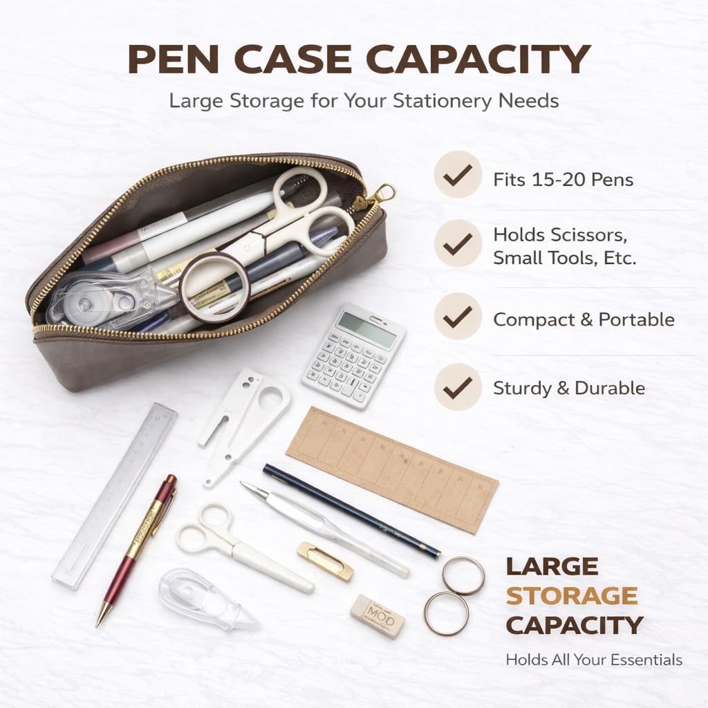 Canvas Pencil Case Cotton Canvas and Simple Multifunctional Pencil Bag Zipper Portable Storage (Black)