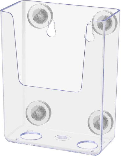 Marketing Holders 6 Pack Suction Cup Brochure Holder Holds 6 Inch Wide Literature Window or Glass Wall Mount Display Indoor Graphic Images Amenity Flyers or Reference Sheet Racks