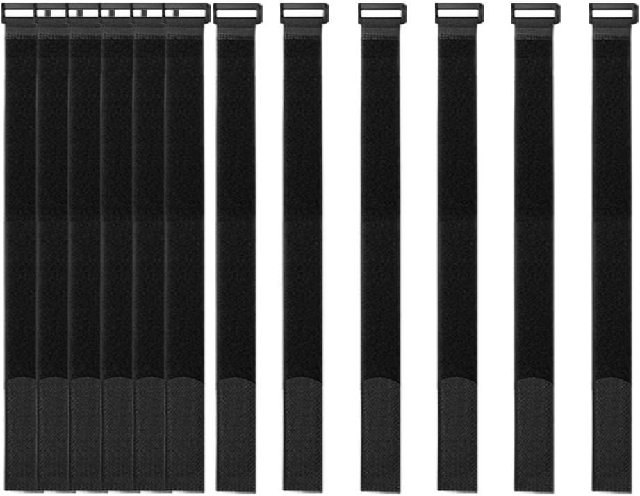 YiwerDer Reusable Fastening Cable Straps and Cable Ties Set 20 Pack(8"-12"-18"), Adjustable Multi-Purpose Hook and Loop Cord Ties to Keep Cords Organized and Tidy