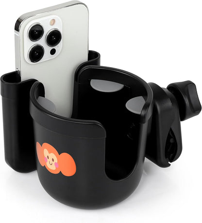 Accmor 2-in-1 Walker Cup Holder with Phone Holder, Wheelchair Cup Holder, Rollator Cup Holder, Cup Phone Holder for Walker, Wheelchair, Rollator, Mobility Scooter