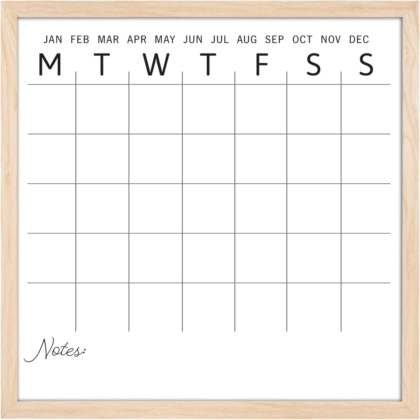 MCS Dry Erase Weekly Planner 11x24 Walnut Framed Calander Whiteboard for Wall, Plan Your Week with Family Weekly Planner for Dinners, Sports, Events & More