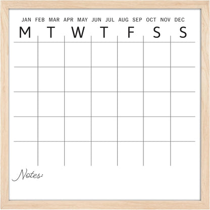 MCS Dry Erase Weekly Planner 11x24 Walnut Framed Calander Whiteboard for Wall, Plan Your Week with Family Weekly Planner for Dinners, Sports, Events & More